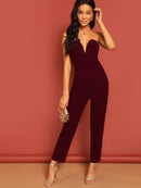 Sweetheart<b style="color:White;"><font size="1"> -</font></b>Neck Tube Tailored Jumpsuit