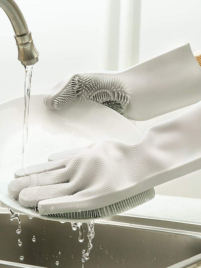 Silicone<b style="color:White;"><font size="1"> -</font></b>Dish-washing Gloves 1pair