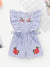 Toddler<b style="color:White;"><font size="1"> -</font></b>Girls<b style="color:White;"><font size="1"> -</font></b>Floral Embroidery Ruffle Striped Jumpsuit