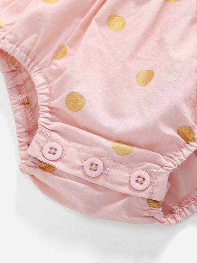 Baby<b style="color:White;"><font size="1"> -</font></b>Ruffle<b style="color:White;"><font size="1"> -</font></b>Trim Polka Dot Bodysuit