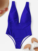 Low<b style="color:White;"><font size="1"> -</font></b>Back<b style="color:White;"><font size="1"> -</font></b>Plunge One Piece Swimwear