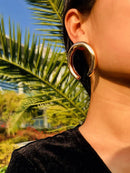 Cut<b style="color:White;"><font size="1"> -</font></b>Hoop Earrings 1pair