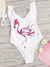 Flamingo<b style="color:White;"><font size="1"> -</font></b>Print<b style="color:White;"><font size="1"> -</font></b>Ruffle Backless One Piece Swim