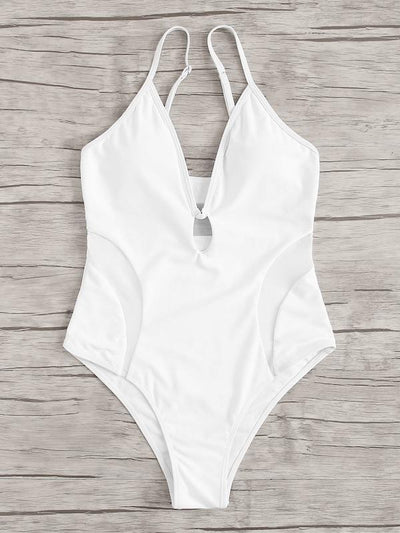 Mesh<b style="color:White;"><font size="1"> -</font></b>Panel One Piece Swimsuit