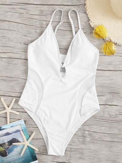 Mesh<b style="color:White;"><font size="1"> -</font></b>Panel One Piece Swimsuit