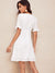 Ruffle<b style="color:White;"><font size="1"> -</font></b>Sleeve Schiffy Flare Dress