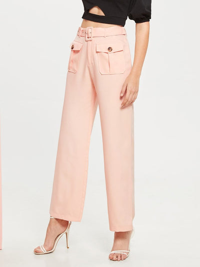 Pocket<b style="color:White;"><font size="1"> -</font></b>Front Waist Belted Pants