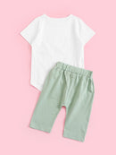 Toddler<b style="color:White;"><font size="1"> -</font></b>Boys<b style="color:White;"><font size="1"> -</font></b>Tasseled<b style="color:White;"><font size="1"> -</font></b>Letter Print Tee With Pants