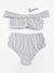 Striped<b style="color:White;"><font size="1"> -</font></b>Bardot<b style="color:White;"><font size="1"> -</font></b>Top With High Waist Bikini