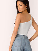 One<b style="color:White;"><font size="1"> -</font></b>Shoulder Rib-knit Top