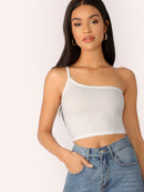 One<b style="color:White;"><font size="1"> -</font></b>Shoulder Rib-knit Top