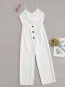 Knot<b style="color:White;"><font size="1"> -</font></b>Back<b style="color:White;"><font size="1"> -</font></b>Button Detail Cami Jumpsuit