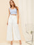 Eyelet<b style="color:White;"><font size="1"> -</font></b>Frilled<b style="color:White;"><font size="1"> -</font></b>Waist Flare Hem Pants