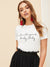 Slogan<b style="color:White;"><font size="1"> -</font></b>Print Solid Fitted Tee