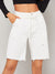 Waist<b style="color:White;"><font size="1"> -</font></b>Belted Solid Denim Shorts