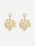 Faux<b style="color:White;"><font size="1"> -</font></b>Pearl<b style="color:White;"><font size="1"> -</font></b>Engraved Branch Drop Earrings 1pair