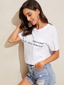 Letter<b style="color:White;"><font size="1"> -</font></b>Print Contrast Pocket Tee