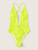 U-Plunge<b style="color:White;"><font size="1"> -</font></b>Criss<b style="color:White;"><font size="1"> -</font></b>Cross Backless One Piece Swim