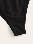 Contrast<b style="color:White;"><font size="1"> -</font></b>Mesh<b style="color:White;"><font size="1"> -</font></b>Underwire<b style="color:White;"><font size="1"> -</font></b>High Leg One Piece Swimsuit