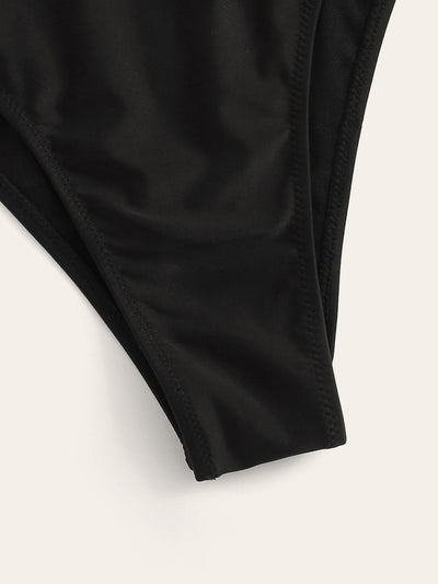 Contrast<b style="color:White;"><font size="1"> -</font></b>Mesh<b style="color:White;"><font size="1"> -</font></b>Underwire<b style="color:White;"><font size="1"> -</font></b>High Leg One Piece Swimsuit