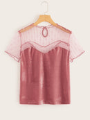 Mesh<b style="color:White;"><font size="1"> -</font></b>Panel Velvet Top