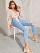 Ripped<b style="color:White;"><font size="1"> -</font></b>Bleach<b style="color:White;"><font size="1"> -</font></b>Wash Skinny Jeans