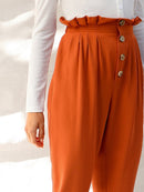 Paperbag<b style="color:White;"><font size="1"> -</font></b>Waist<b style="color:White;"><font size="1"> -</font></b>Single Breasted Pleated Pants