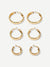 Simple<b style="color:White;"><font size="1"> -</font></b>Design Hoop Earrings 3pairs