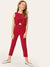 Girls<b style="color:White;"><font size="1"> -</font></b>Bow<b style="color:White;"><font size="1"> -</font></b>Detail Plunging V Back Jumpsuit