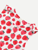 Baby<b style="color:White;"><font size="1"> -</font></b>Strawberry<b style="color:White;"><font size="1"> -</font></b>Print Jumpsuit & Headband