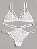 Polka<b style="color:White;"><font size="1"> -</font></b>Dot<b style="color:White;"><font size="1"> -</font></b>Harness Sheer Lingerie Set