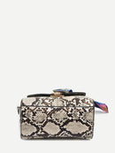 Croc<b style="color:White;"><font size="1"> -</font></b>Embossed Twilly Scarf Satchel Bag