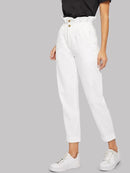 Rolled<b style="color:White;"><font size="1"> -</font></b>Hem<b style="color:White;"><font size="1"> -</font></b>Frill High Waist Jeans