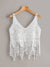 Crochet<b style="color:White;"><font size="1"> -</font></b>Sheer<b style="color:White;"><font size="1"> -</font></b>Fringe Hem Top