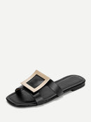 Buckle<b style="color:White;"><font size="1"> -</font></b>Decor Flat Slippers