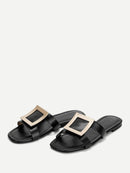 Buckle<b style="color:White;"><font size="1"> -</font></b>Decor Flat Slippers