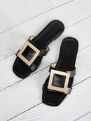 Buckle<b style="color:White;"><font size="1"> -</font></b>Decor Flat Slippers