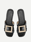 Buckle<b style="color:White;"><font size="1"> -</font></b>Decor Flat Slippers