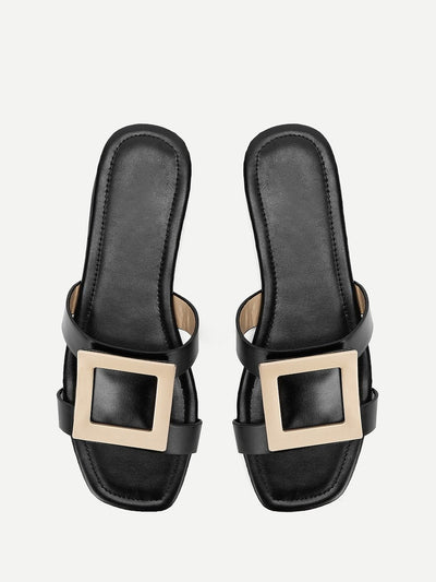 Buckle<b style="color:White;"><font size="1"> -</font></b>Decor Flat Slippers