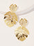 Double<b style="color:White;"><font size="1"> -</font></b>Leaf<b style="color:White;"><font size="1"> -</font></b>Shaped Drop Earrings 1pair