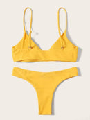 V<b style="color:White;"><font size="1"> -</font></b>Plunge<b style="color:White;"><font size="1"> -</font></b>Top With Hipster Bikini Set