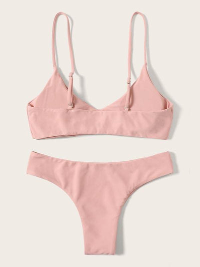 V<b style="color:White;"><font size="1"> -</font></b>Plunge<b style="color:White;"><font size="1"> -</font></b>Top With Hipster Bikini Set