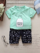 Toddler<b style="color:White;"><font size="1"> -</font></b>Boys<b style="color:White;"><font size="1"> -</font></b>Feeder Print Tee With Shorts