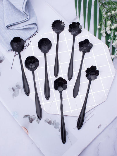 Flower<b style="color:White;"><font size="1"> -</font></b>Design Spoon 8pcs