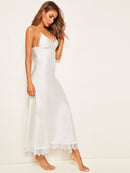 Floral<b style="color:White;"><font size="1"> -</font></b>Lace<b style="color:White;"><font size="1"> -</font></b>Criss Cross Satin Dress