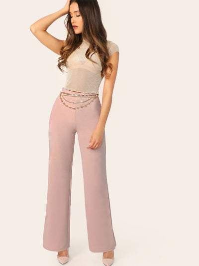 Flare<b style="color:White;"><font size="1"> -</font></b>Leg Solid Pants