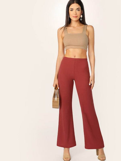 Flare<b style="color:White;"><font size="1"> -</font></b>Leg Solid Pants