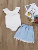 Toddler<b style="color:White;"><font size="1"> -</font></b>Girls<b style="color:White;"><font size="1"> -</font></b>Eyelet<b style="color:White;"><font size="1"> -</font></b>Embroidery Ruffle Jumpsuit With Bow Front Skirt