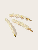 Faux<b style="color:White;"><font size="1"> -</font></b>Pearl Decor Hairpin 3pack