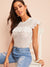 Ruffle<b style="color:White;"><font size="1"> -</font></b>Detail<b style="color:White;"><font size="1"> -</font></b>Eyelet Embroidered Top